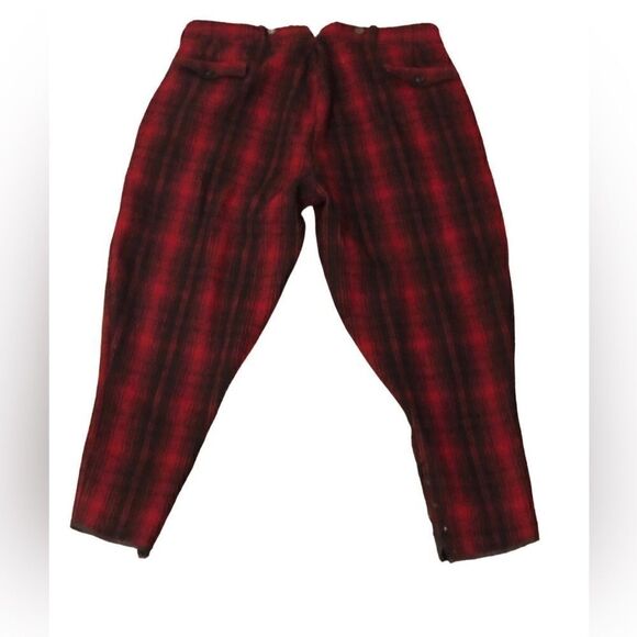 VNT Woolrich Plaid Wool Hunting Work Pants 1940’s RARE Outdoor Cosplay - Picture 1 of 16
